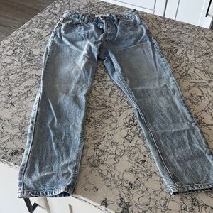 Stylish High Rise Short Blue Jeans